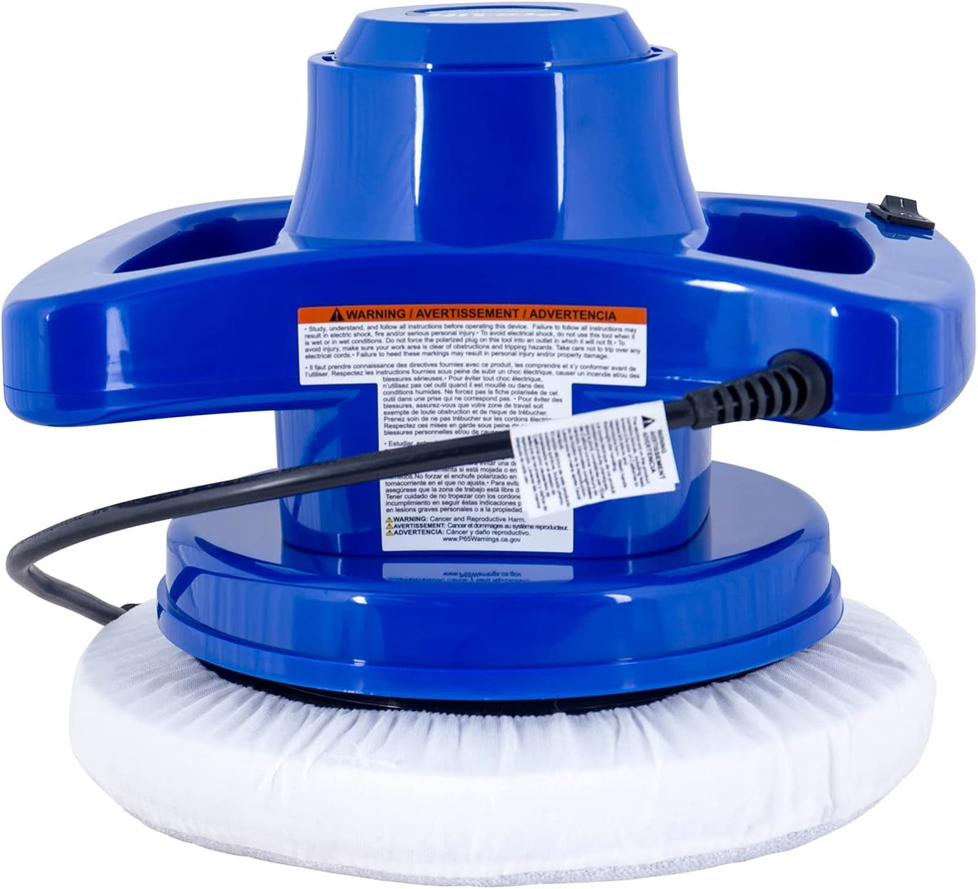 10-Inch Buffer/Polisher - Powerful and User-Friendly Tool with 3200 RPM for Car Detailing,Blue