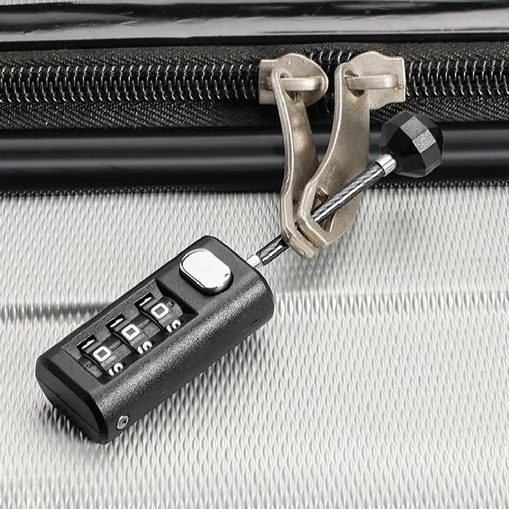 3 Digit Password Lock Mini Luggage Padlock Resettable Coded Lock Combination Lock Dormitory Cabinet Lock Backpack Zipper Lock