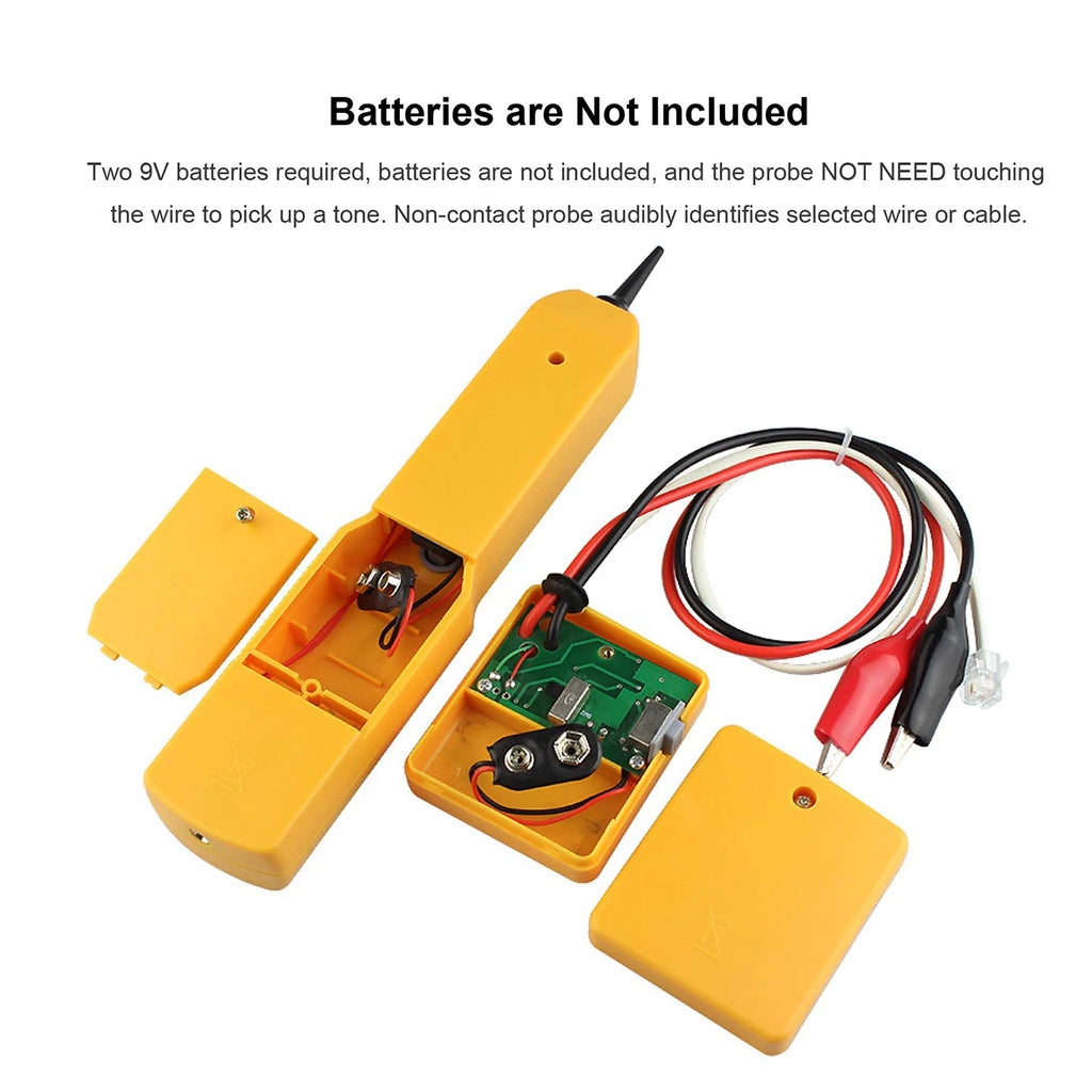 Network Cable Continuity Phone Line Tester-Wire Tracer Tone Generator and Probe Kit-Wire Cable Tracker Telephone Line Finder