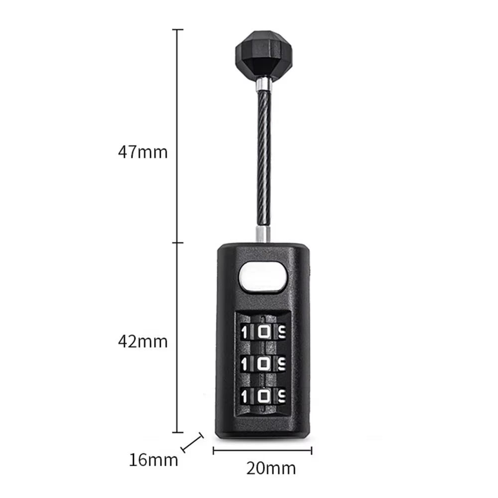 3 Digit Password Lock Mini Luggage Padlock Resettable Coded Lock Combination Lock Dormitory Cabinet Lock Backpack Zipper Lock
