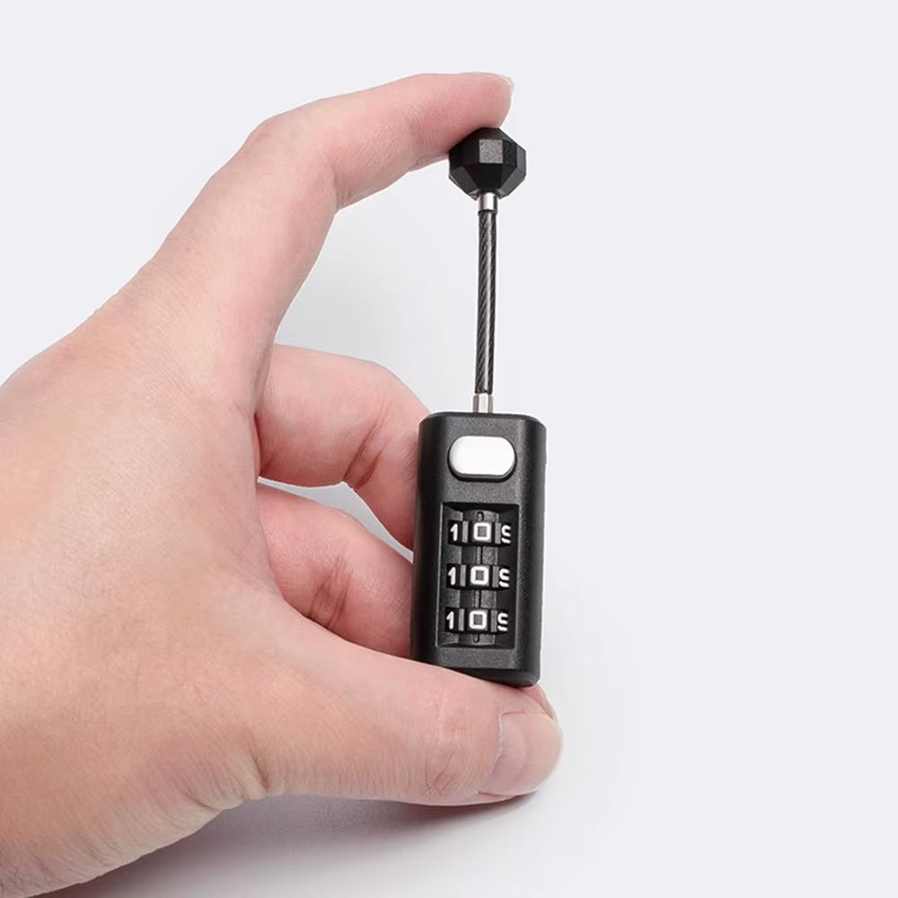 3 Digit Password Lock Mini Luggage Padlock Resettable Coded Lock Combination Lock Dormitory Cabinet Lock Backpack Zipper Lock